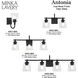 Antonia 3 Light 25.25 inch Coal Black Bath Vanity Light Wall Light